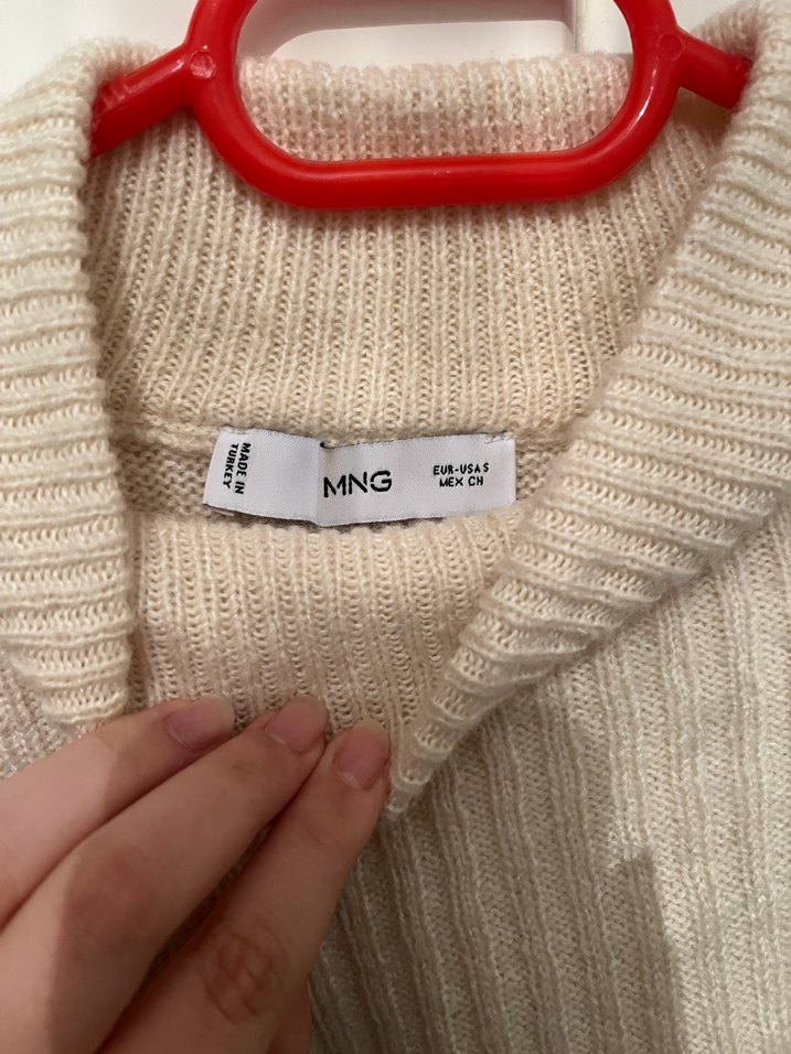 Mango Beyaz Boğazlı Triko Kadın Kazak - Görsel 2