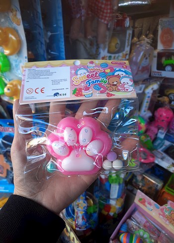 Pembe Kedi Pençe Figürlü squishy - Görsel 2