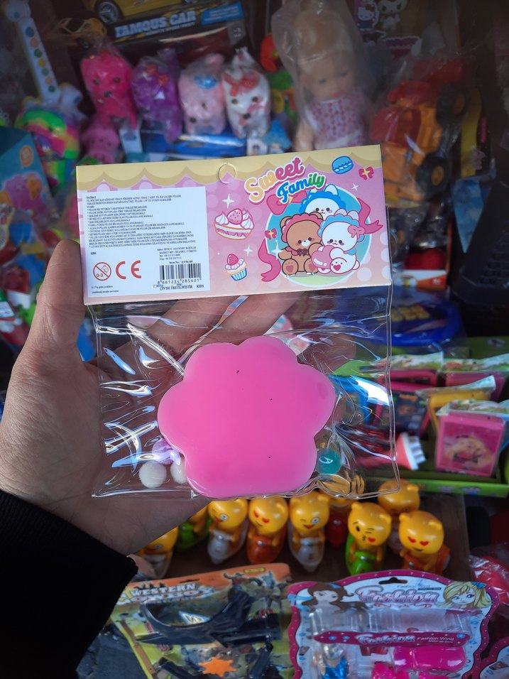 Pembe Kedi Pençe Figürlü squishy - Görsel 3