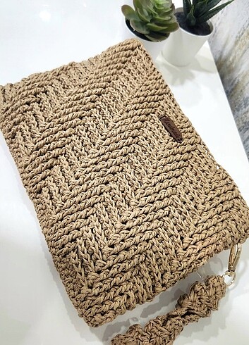  Beden KAĞIT İP CLUTCH ÇANTA MODELİ