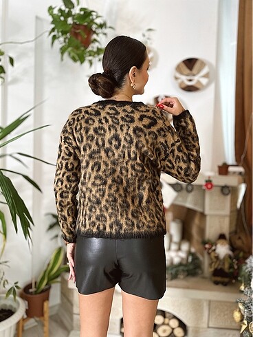 Leopar hırka - Görsel 6