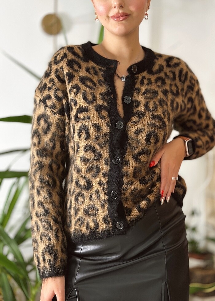 Leopar hırka - Görsel 2