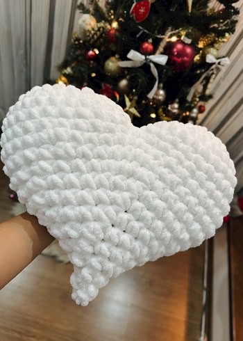 Puffy Beyaz Kalpli yastık - Görsel 3