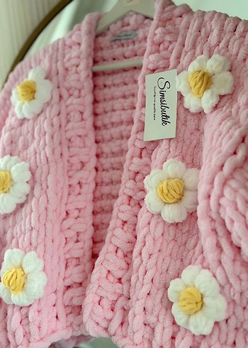 Puffy çiçekli Kadın Hırka - Görsel 4