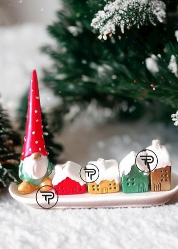  Beden Renkli Noel Temalı Biblo Seti