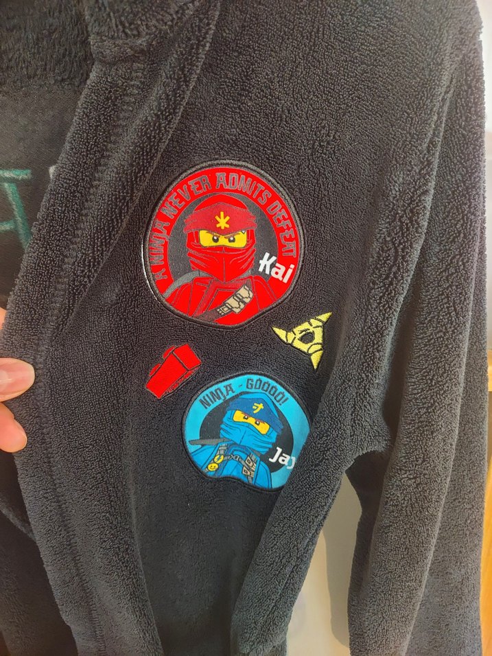 LEGO Kapüşonlu Siyah Baskılı Erkek ÇOCUK Bornoz - Görsel 2