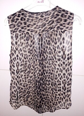 38 Beden Leopar Şifon Bluz