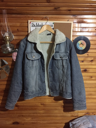 Vintage Love İçi komple yün kürklü kot ceket
