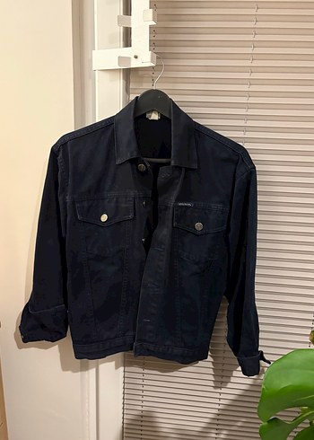 Düğmeli Siyah Kadın Denim Ceket