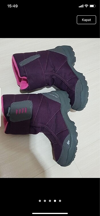 35 Beden bordo Renk Decathlon kar botu 35 numara