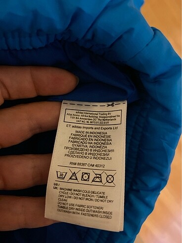 24-36 Ay Beden mavi Renk Adidas mavi erkek çocuk mont