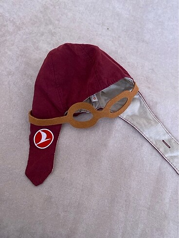 5-8 Yaş, 22 cm Beden bordo Renk Türk hava yolları vecihi şapka