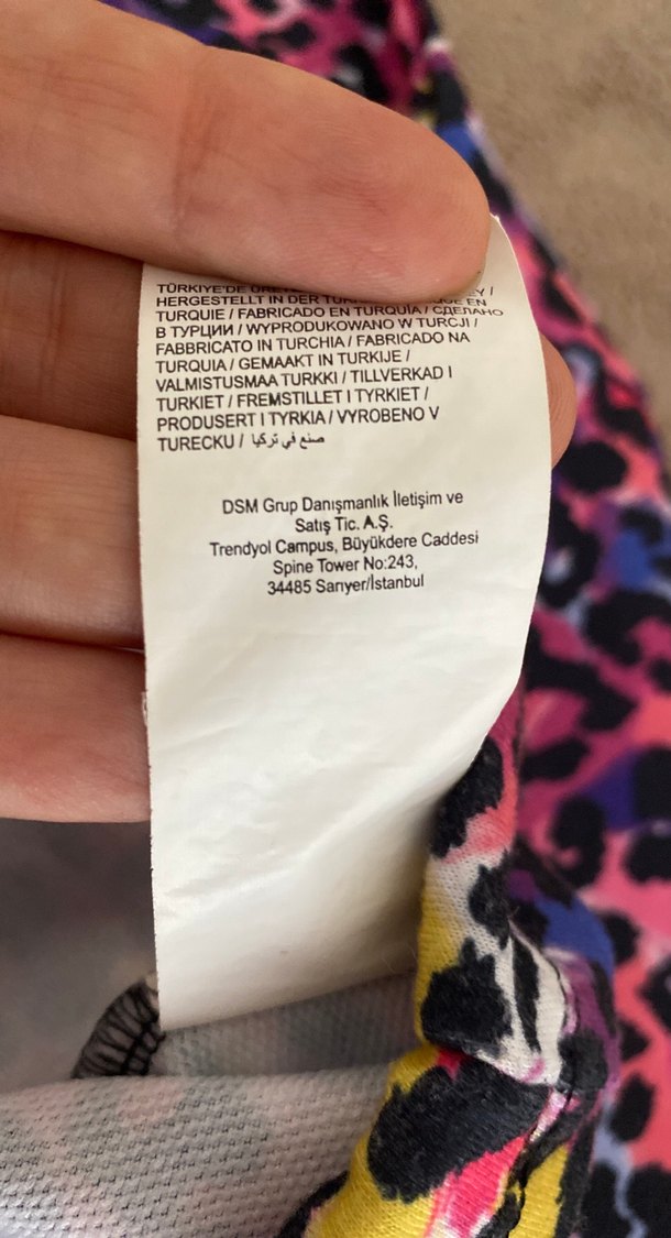 Kadın leopar Çok Renkli Uzun Kollu Crop Top - Görsel 4