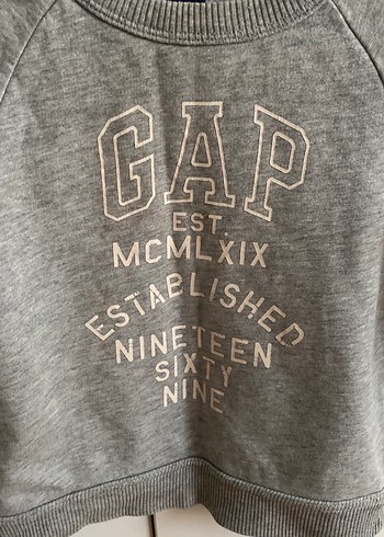 Gap Gri Çocuk Sweatshirt Uzun Kollu - Görsel 2