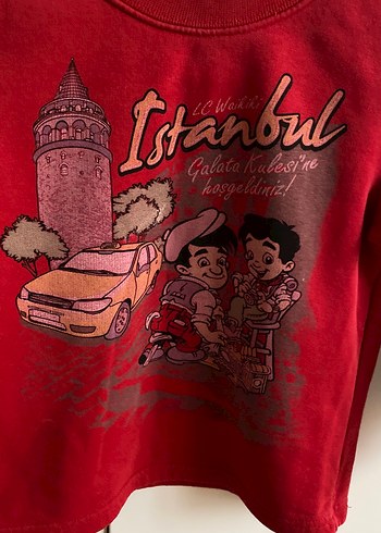 LCW Kırmızı Renkli Baskılı Erkek Sweatshirt - Görsel 2