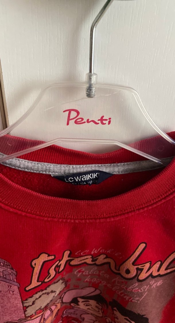 LCW Kırmızı Renkli Baskılı Erkek Sweatshirt - Görsel 3