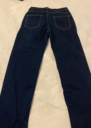 10 Yaş Beden Erkek Çocuk Koyu Mavi Denim Pantolon