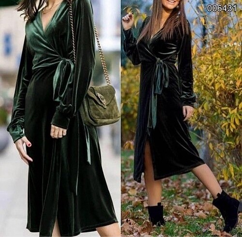 Zara Kadife Elbise - Görsel 5