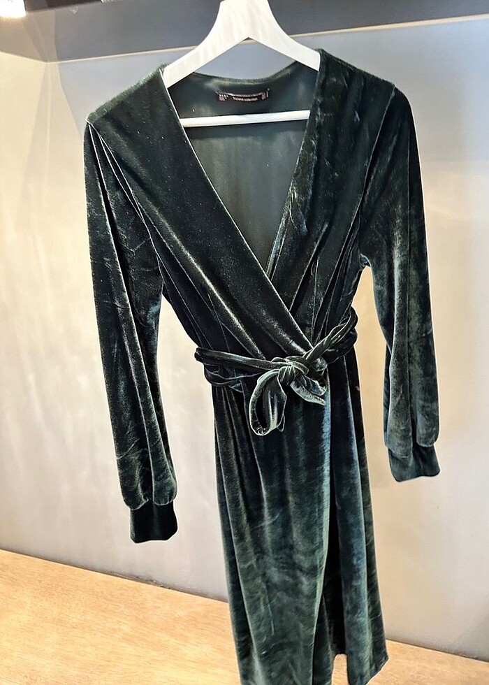 Zara Kadife Elbise - Görsel 2