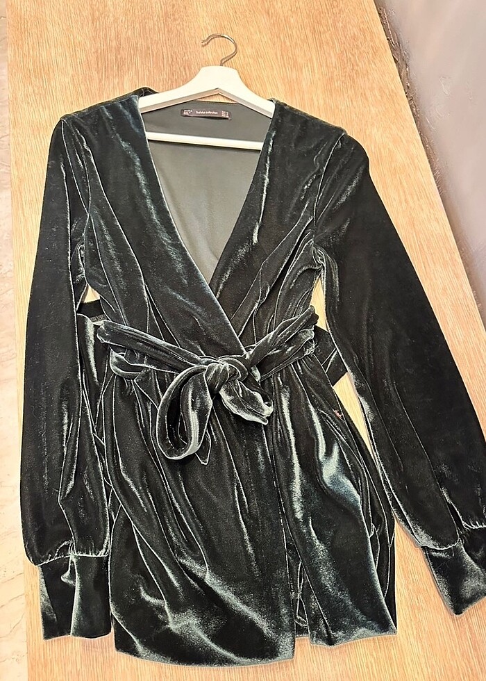 Zara Kadife Elbise - Görsel 3