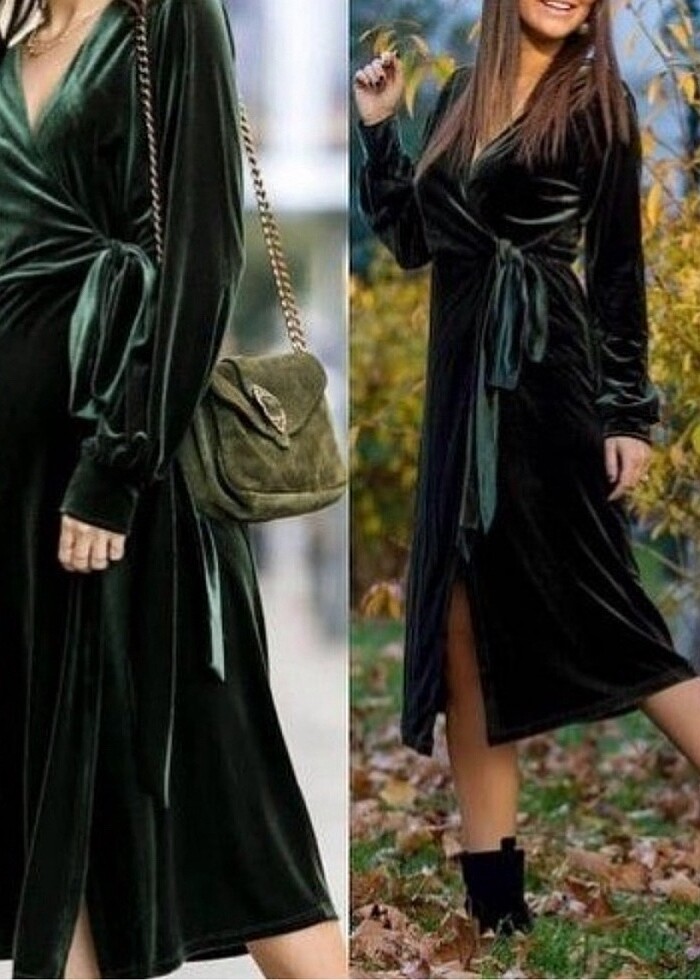 Zara Kadife Elbise - Görsel 5