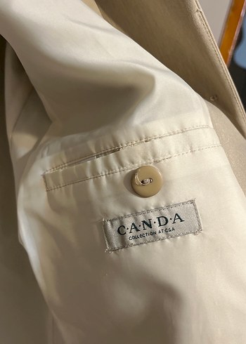 Bej Düğmeli Kadın Klasik Kesim Ceket - Görsel 2