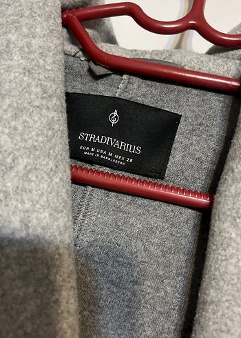 Açık gri kapüşonlu uzun kaban - Görsel 2