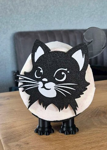 Siyah Kedi Figürlü Kedi Aksesuarı - Görsel 2