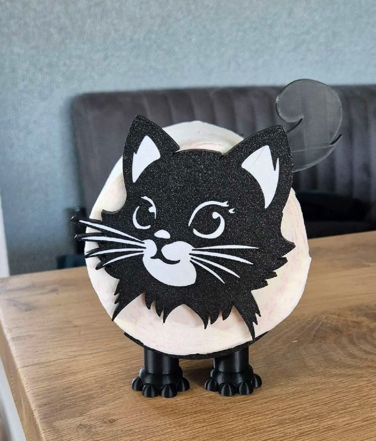 Siyah Kedi Figürlü Kedi Aksesuarı - Görsel 2