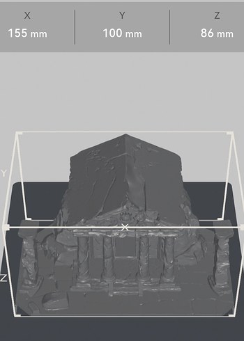 Beyaz Antik Tapınak Figürü 15.5cm - Görsel 5