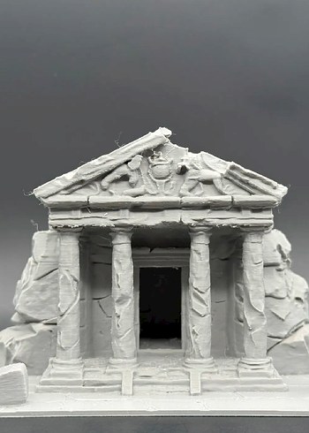 Beyaz Antik Tapınak Figürü 15.5cm - Görsel 3