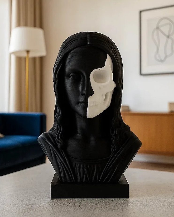 Yarı Kafatası Siyah Figür 14.6cm - Görsel 2