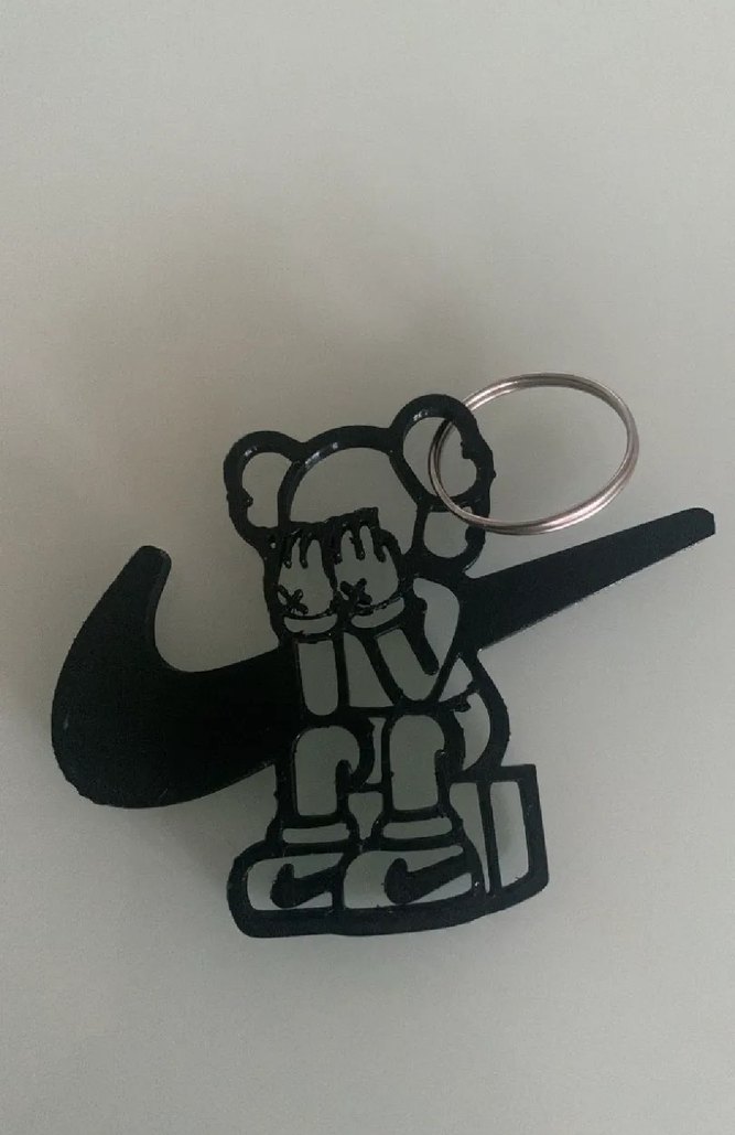 Siyah Punk Tarzı Anahtarlık - Görsel 2