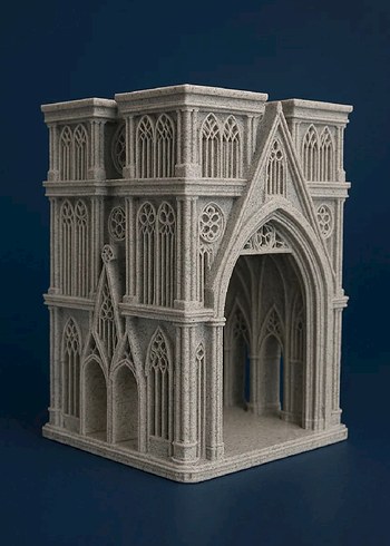 Gri Gotik Tarzda Büst - Görsel 2