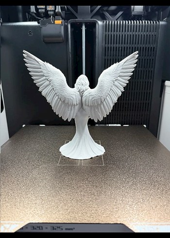 Beyaz Kanatlı Kadın Melek Biblo 21cm - Görsel 3