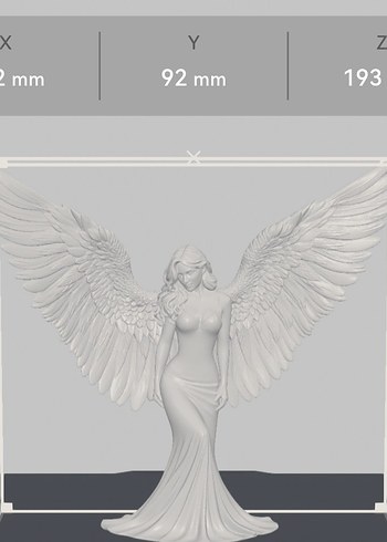 Beyaz Kanatlı Kadın Melek Biblo 21cm - Görsel 5