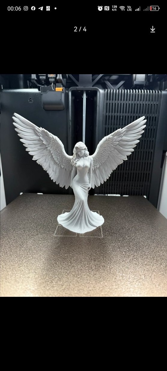 Beyaz Kanatlı Kadın Melek Biblo 21cm - Görsel 2