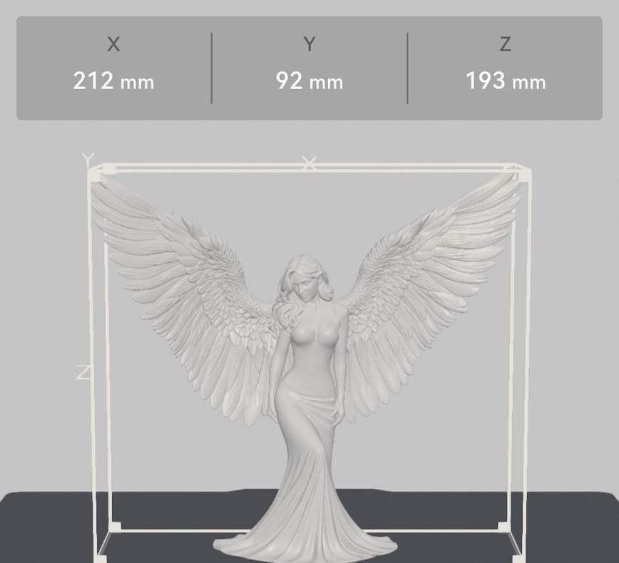 Beyaz Kanatlı Kadın Melek Biblo 21cm - Görsel 5