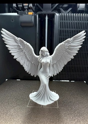 Beyaz Kanatlı Melek Figürü 21cm - Görsel 3