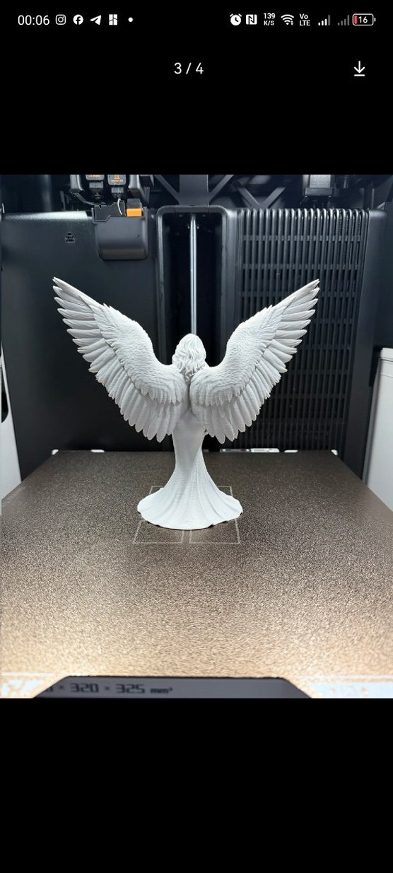 Beyaz Kanatlı Melek Figürü 21cm - Görsel 2