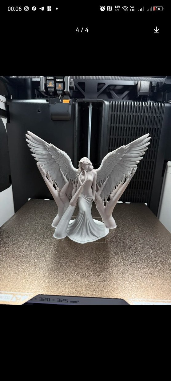 Beyaz Kanatlı Melek Figürü 21cm - Görsel 4