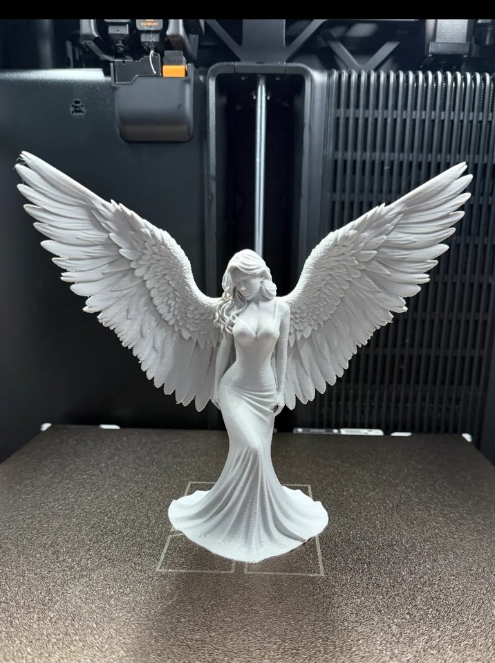 Beyaz Kanatlı Melek Figürü 21cm - Görsel 3