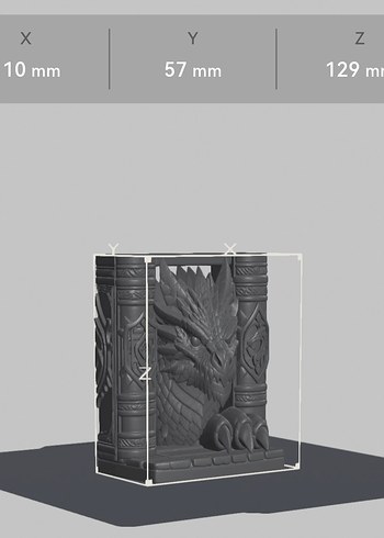 Ejderha Tasarımlı Kitaplık Süslemesi 13cm - Görsel 5