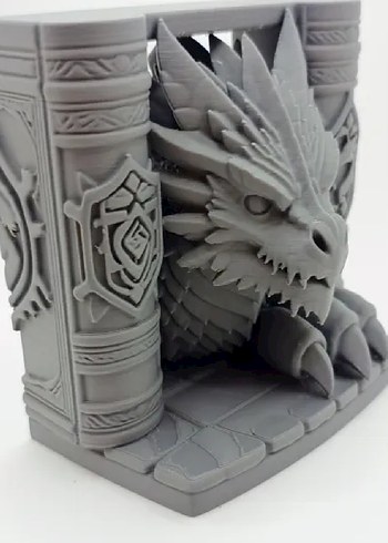 Ejderha Tasarımlı Kitaplık Süslemesi 13cm - Görsel 3