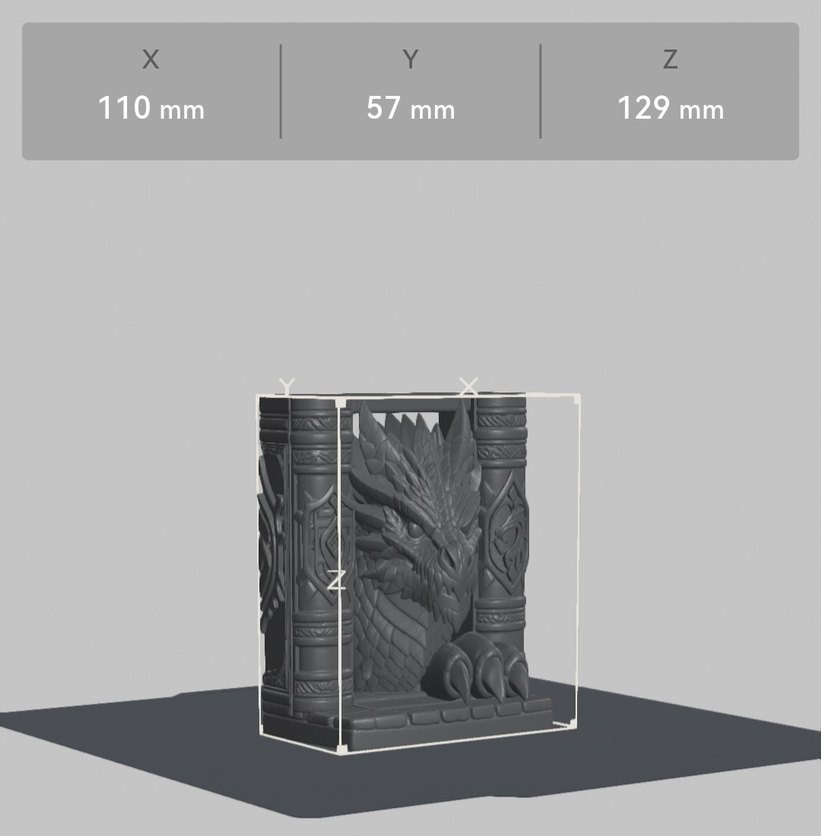 Ejderha Tasarımlı Kitaplık Süslemesi 13cm - Görsel 5