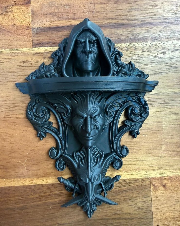 Koyu Siyah Gotik Duvar Figürü 20cm - Görsel 2