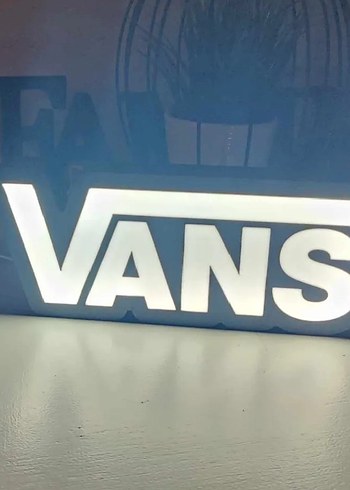 Siyah Vans Logolu Lightbox - Görsel 3