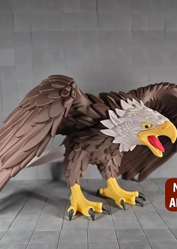 Renkli Kartal Figürü 25cm - Görsel 2