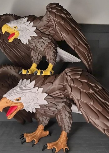 Renkli Kartal Figürü 25cm - Görsel 4
