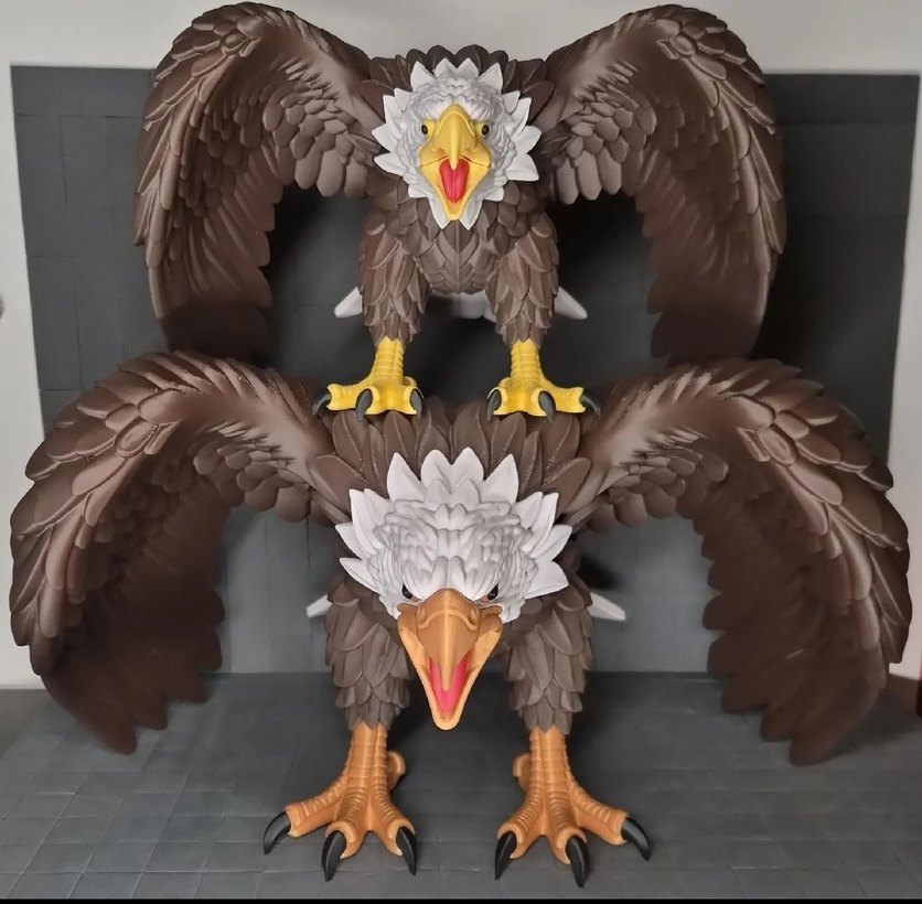 Renkli Kartal Figürü 25cm - Görsel 3